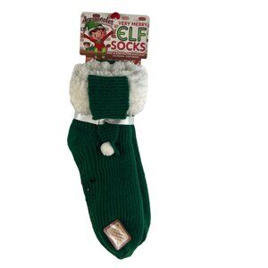 Aromasoles Very Merry Elf Socks Mint & Shea Butter Infused Green Christmas OS